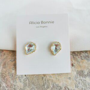 ❤️Alicia Bonnie Elsa Gold Dichroic Glass Earrings